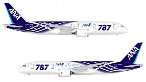 This special 787 Dreamliner livery will be on All Nippon Airways first two Boeing 787 Dreamliners.
