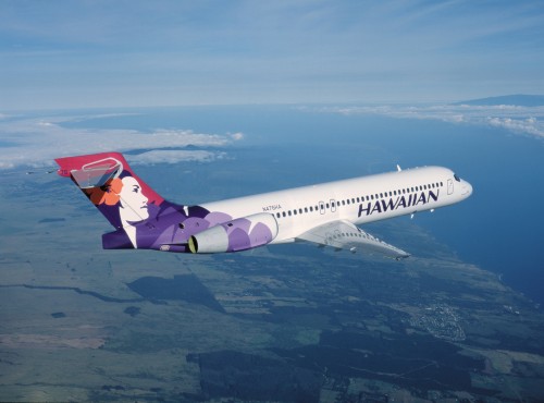 Hawaiian Airlines Boeing 717. Photo from Hawaiian. Click for Larger.