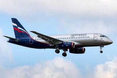 aeroflot-superjet Aeroflot's first Superjet.