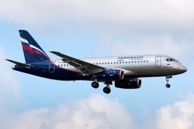 Aeroflot's first Superjet.