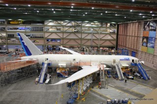 Boeing 787 Dreamliner in the factory, to fly for ANA.