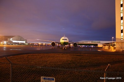 This is back in January when there were just two Eva Air Boeing 777-300ER's sitting at Paine Field. Photo by Kevin Frysinger
