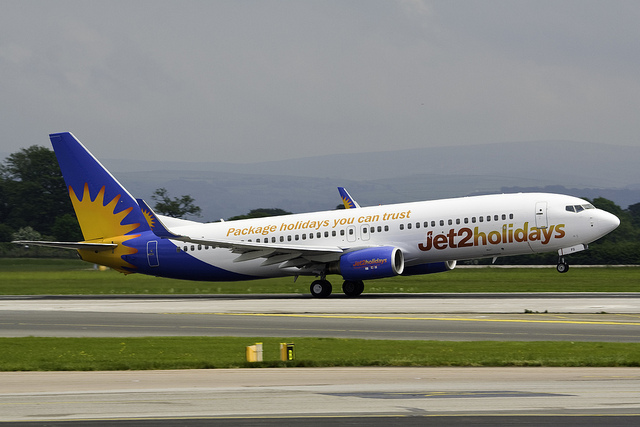 Jet2 The livery on this Jet2holidays Boeing 737-800 (G-GDFD) looks mighty similar to Allegiant Air's livery.