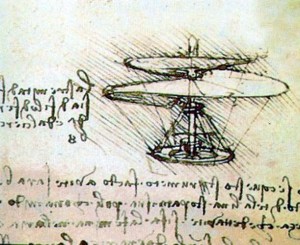 Drawing of Davinci's Ornithopter