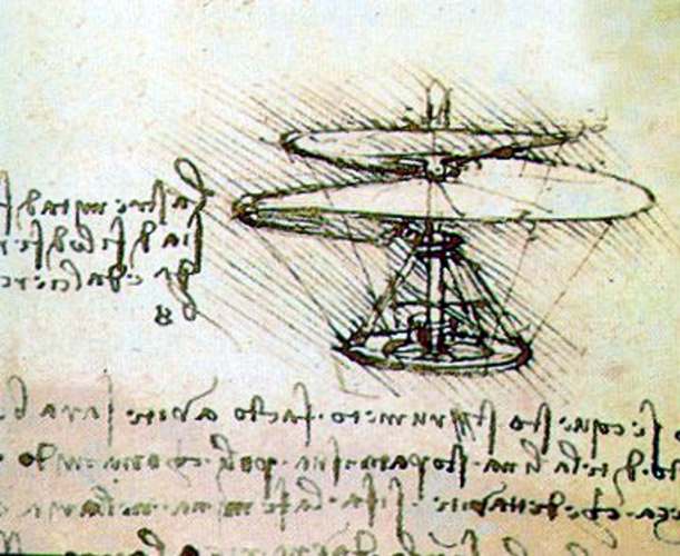 Drawing of Davinci's Ornithopter