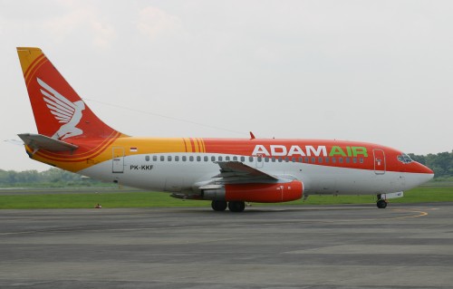 An Adam Air Boeing 737-200.