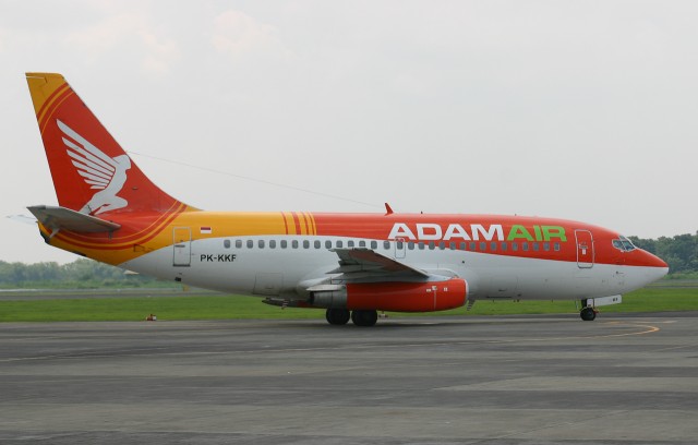 An Adam Air Boeing 737-200.