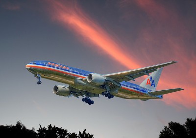 Wonderful shot of American Airlines Boeing 777-200ER