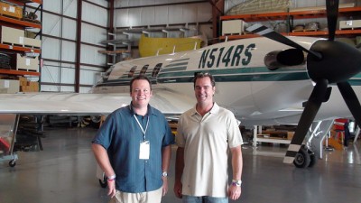 That's me and Starship NC-51 (N514RS) owner Robert Scherer at Oshkosh