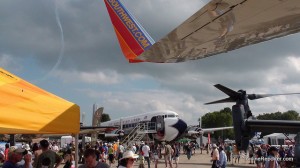 The Southwest Boeing 737-700 was parked right next to some awesome planes.