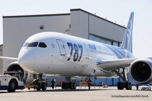 This Boeing 787 will be celebrated today around the world.