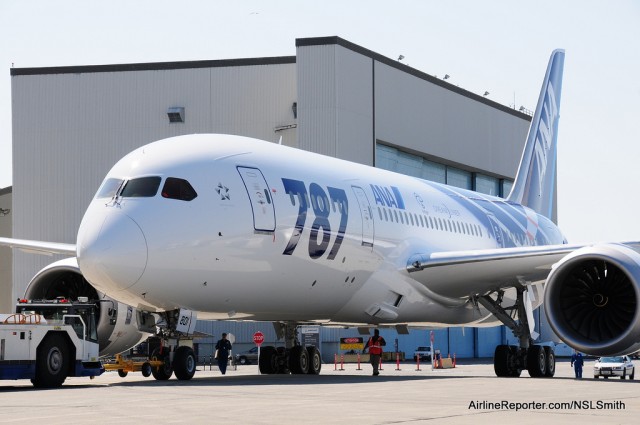 This Boeing 787 will be celebrated today around the world. 