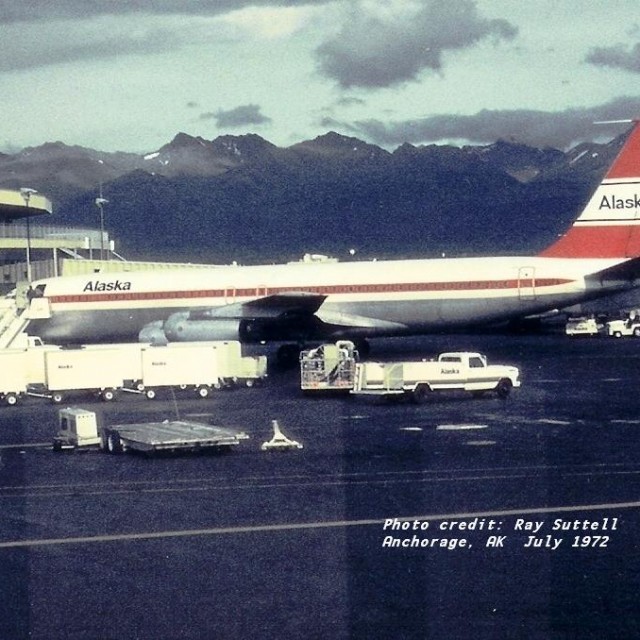 N705PA with black "Alaska" on the plane