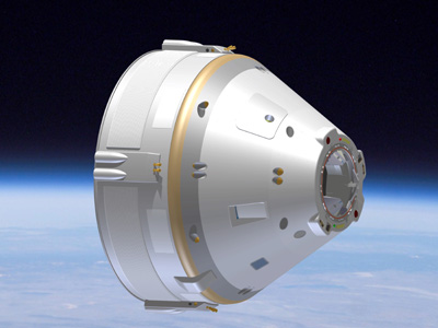 Boeing's mock up of what the CST-100 will most likely look like.