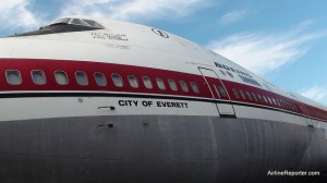 You are able to walk around the first ever Boeing 747, the City of Everett