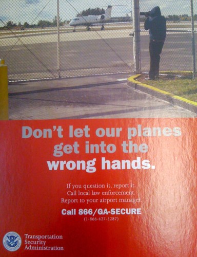 Make sure photographers don't steal planes!