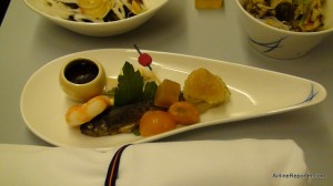 ANA3 One of three appitizers for one of my three course meals. Yes that is a whole fish you see (and I ate it).