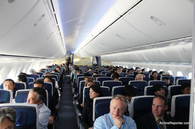 The plane will filled with a mixture of different people. I had seat 9D, which was the left side aisle seat.