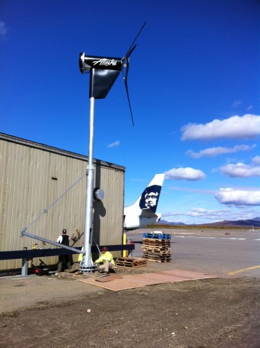 Wind power for Alaska Airlines up in Nome, Alaska.