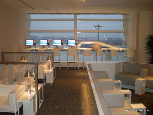 After security, all passengers have the ability to access a lounge for about $12.