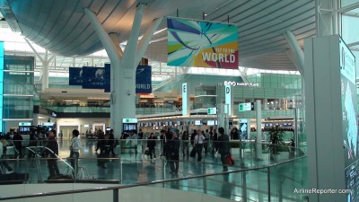 Thousands of locals showed up to check out the new international terminal.