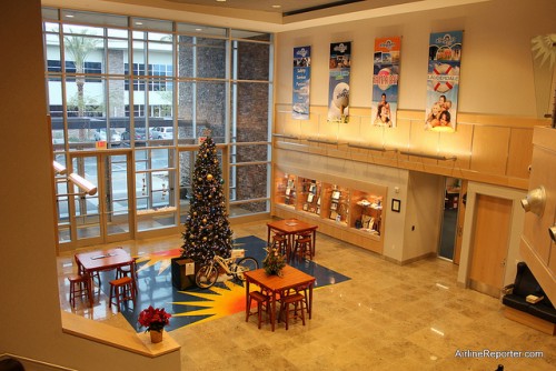 View of Allegiant's entrance at their Head Quarters in Las Vegas