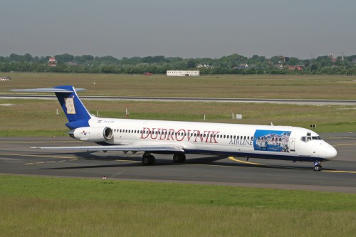 Dubrovnik Airline MD-82 with a bad, bad, bad livery.