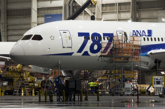 ANA JA806A parked at Paine Field on December 27, 2012. Photo by James Polivka.