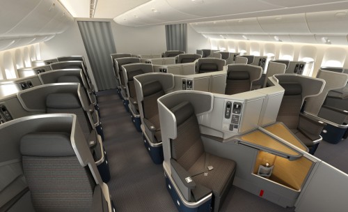 This is a preview of what American Airline's business class in their new Boeing 777-300ER. Image from American.