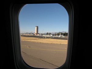ASa The tower at Tucson's Airport on Alaska Airlines Boeing 737-900