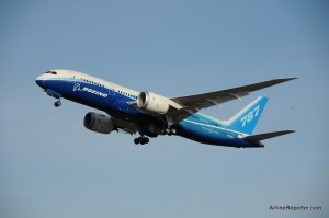 Boeing 787 Dreamliner ZA001 at Paine Field.