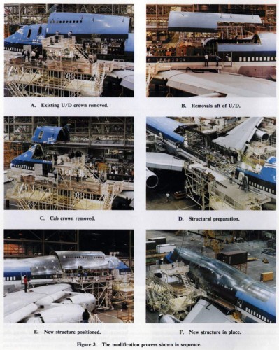 This picture of the actual SUD modification performed at Seattle at the FAL, is a scan from KLM's "Wolkenridder" Magazine.