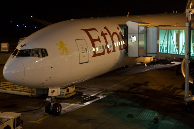 Ethiopian Boeing 777 in Addis. Photo by Jeremy Dwyer-Lindgren / NYCAviation.