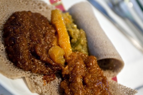 Ethiopian National Dish: Injera with Wot