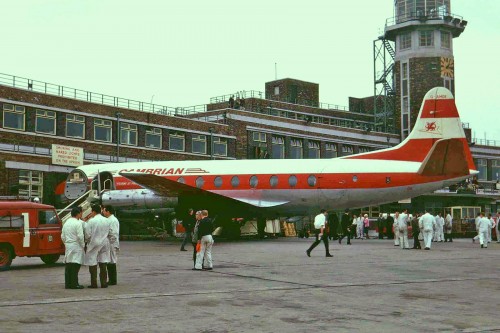 Viscount Cambrian Arways taken July 15, 1966 by Ken Fielding. Click for Larger.