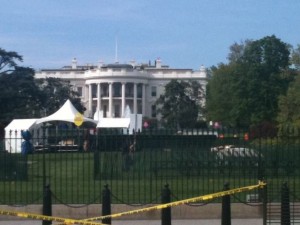 The White House is setting up for their Easter Egg hunt.
