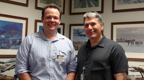 Michael Lombardi and me inside the Boeing Archives.