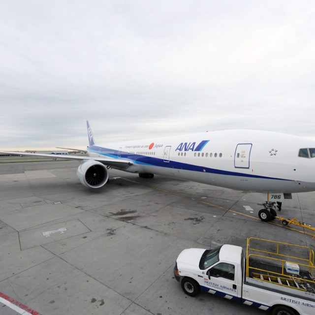 ANA Boeing 777-300ER (JA786A) with updated livery. Manny Gonzalez / NYCAviation