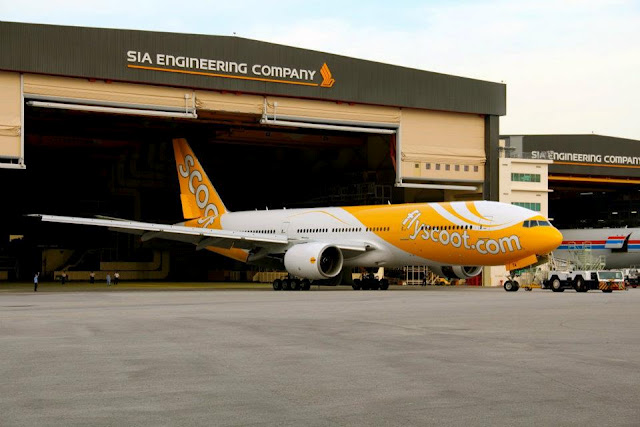 This ex-Singapore Airlines Boeing 777-200 (9V-OTA) is now painted in Scoot Airlines yellow livery. Image from Scoot. 