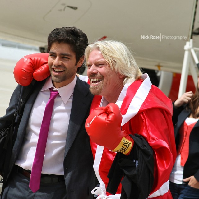 Adrian Grenier from the show Entourage with Sir Richard Branson.