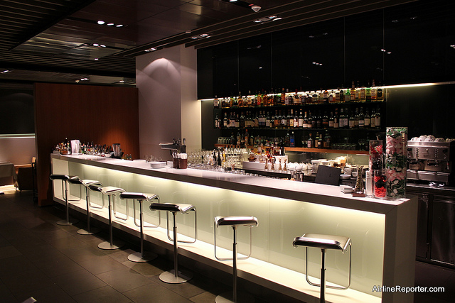 Want a drink? The Lufthansa bar has you covered.