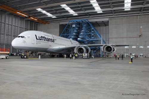 This A380 (D-AIMG) was just having minor work done and I saw her back at Frankfurt Airport the next day ready to fly.