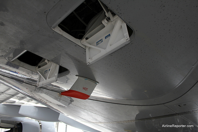 Three "out holes" for the A380. The larger ones vent out air, the center will vent liquid. 
