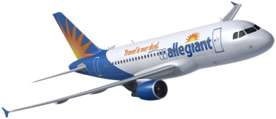 What Allegiant's Airbus A319s will look like. Image from Allegiant. 