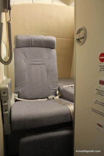 Pilot rest area behind the cockpit.