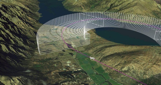 A more efficient flight path, as determined in 4DT-based operations. Image from GE Aviation. 