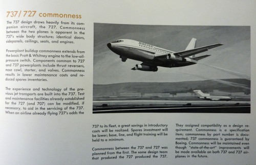 Boeing compares the 737 to the 727.