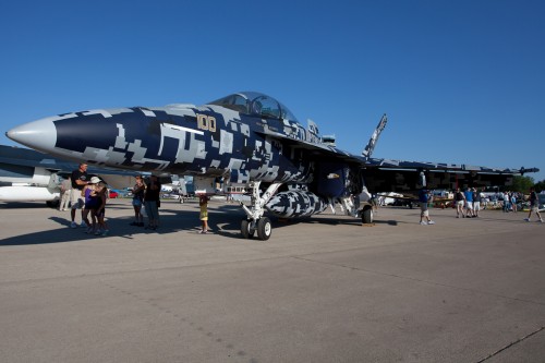 US Navy F/A-18 Super Hornet in digi-cam livery.