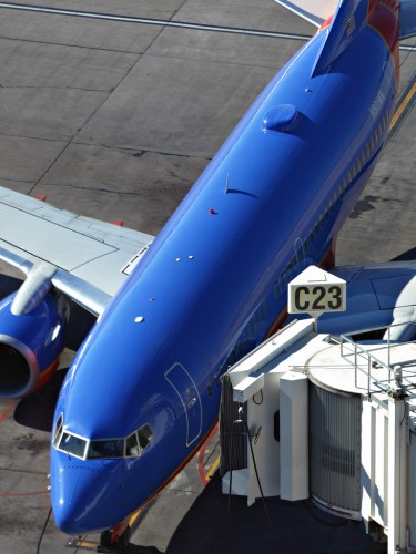 That bump on the back of the Southwest Boeing 737 gives Row44 internet to the aircraft.