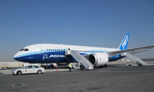 ZA003 at the Doha International Airport for the Dreamliner World Tour. Image by The Boeing Company.